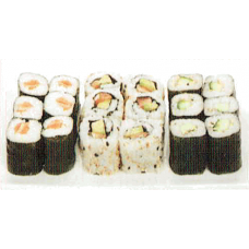 JM5. (SS) 6 California Saumon et Avocat & 6 Maki Saumon & 6 Maki Concombre